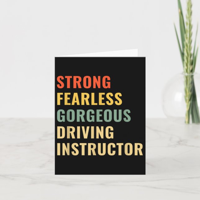 Tarjeta Driving School Teacher Driving Instructor  (Anverso)