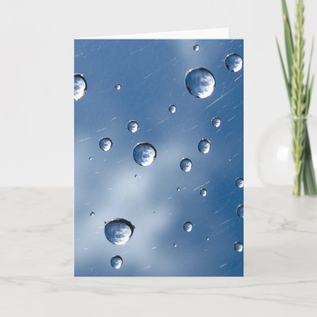 Tarjeta Drogas flotantes de dew sostienen poesía de nubes (Anverso)