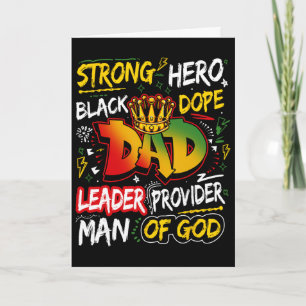 Tarjeta Drogas Padre Negro Juneteenth Día del Padre Americ