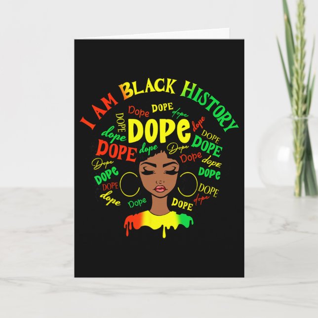 Tarjeta Drogas Soy Historia Negra Afro Mujeres Juneteenth  (Anverso)