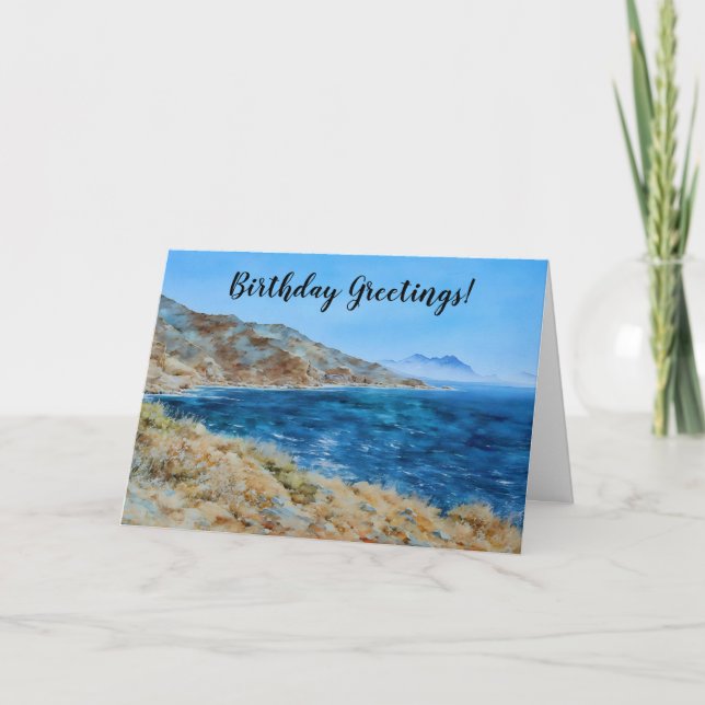 Tarjeta Drops in the Ocean Art Birthday Card (Anverso)
