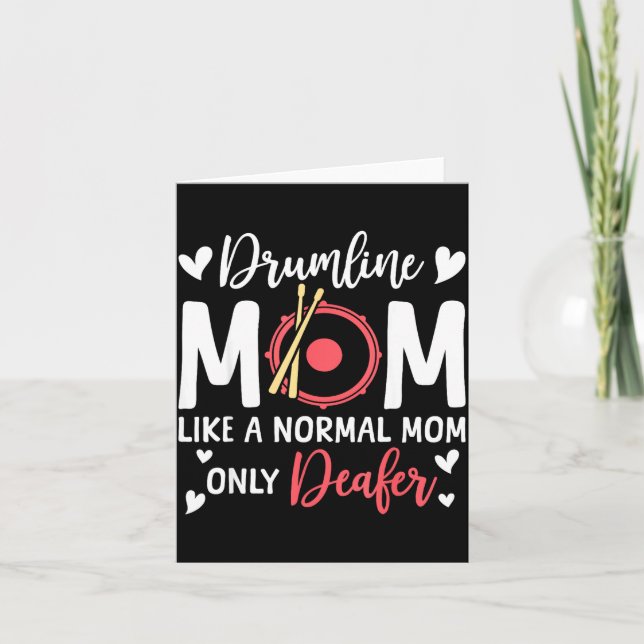 Tarjeta Drumline Mom Like A Normal Mom Drumming Lover Drum (Anverso)