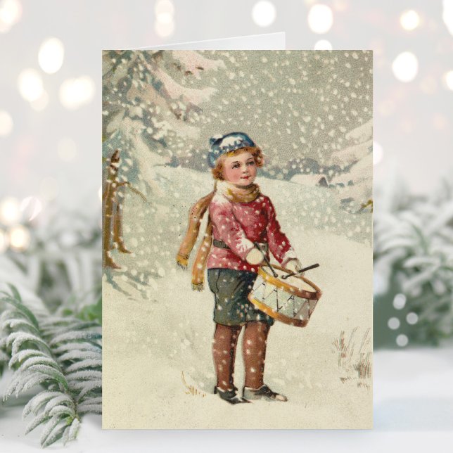 Tarjeta Drummer Boy | Vintage Christmas (Subido por el creador)