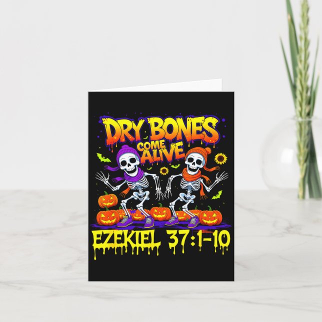 Tarjeta Dry Bones Come Alive Ezekiel 37 Bible Verse Christ (Anverso)
