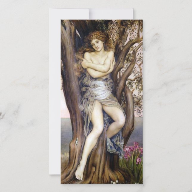 Tarjeta Dryad (Hermoso árbol Nymph) (Mito griego) (Anverso)