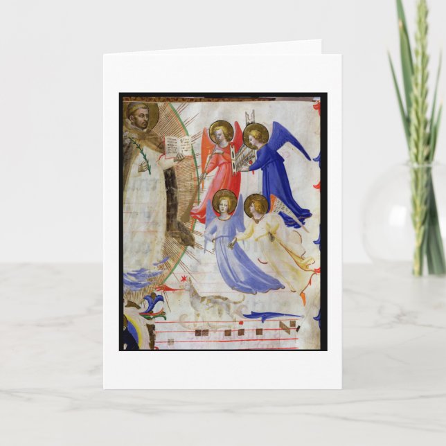 Tarjeta ds 558 f.67v St Dominic con cuatro ángeles (Anverso)