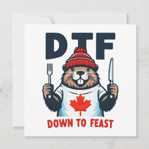 Tarjeta DTF Abajo A La Fiesta