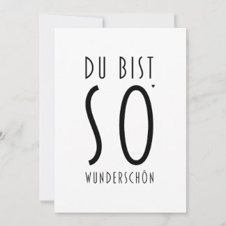 Tarjeta Du bist so wunderschön - valentine card