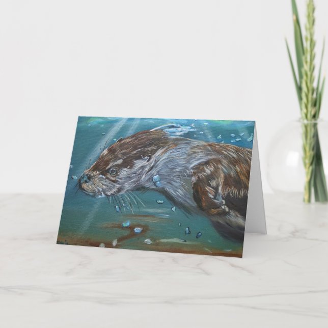 Tarjeta Dubbele kaart Otter. (Anverso)