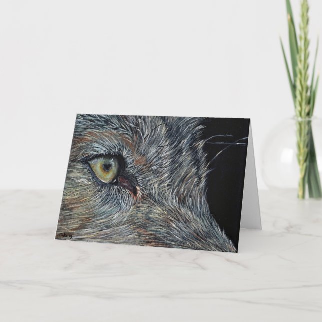 Tarjeta Dubbele kaart wolf (Anverso)