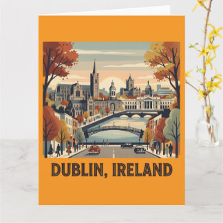 Tarjeta Dublín en otoño
