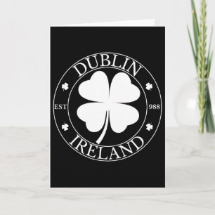 Tarjeta Dublín Irlanda Est 988 Hoja de Trébol Símbolo del