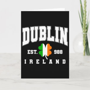 Tarjeta Dublín Irlanda Est 988 Hoja de Trébol Símbolo del 