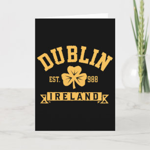 Tarjeta Dublín Irlanda Trébol Hoja Trébol de San Patricio 