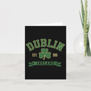 Tarjeta Dublín Irlanda Trébol Hoja Trébol Día de San Patri