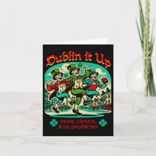 Tarjeta Dublin It Up - Duendes Irlandeses Bailando 