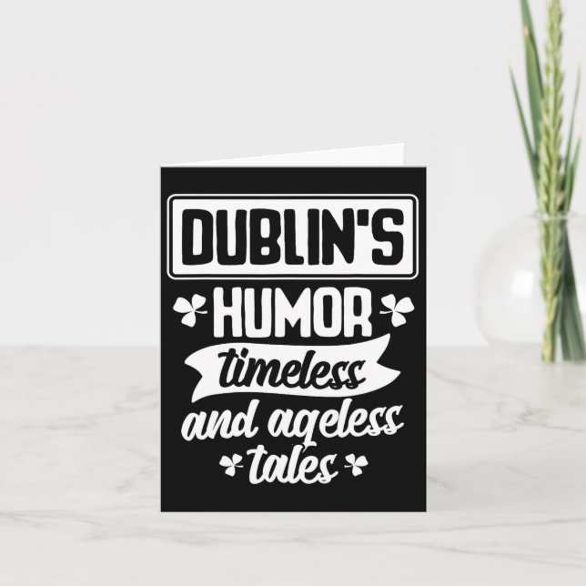 Tarjeta Dublins Humor Atemporal Sin Edad Cerveza Día de Sa (Anverso)