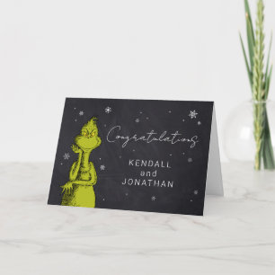 Tarjeta Ducha de bebé con pizarra del Grinch