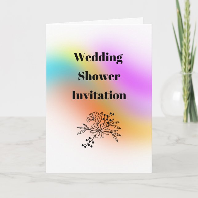 Tarjeta Ducha de bodas (Anverso)