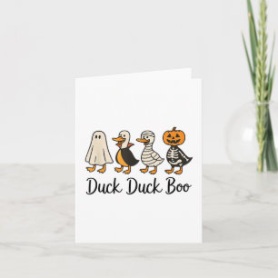 Tarjeta Duck Duck Boo Costume Funny Goose Halloween _1