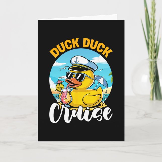 Tarjeta Duck Duck Cruise Funny Family Cruising Matching Gr (Anverso)