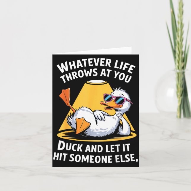 Tarjeta Duck Lover Funny Quote For Men Women Boys Kids Gra (Anverso)