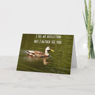 TARJETA DUCKS DICE QUE VEO REFLEXIÓN MÁS BIEN VETE "USTED"