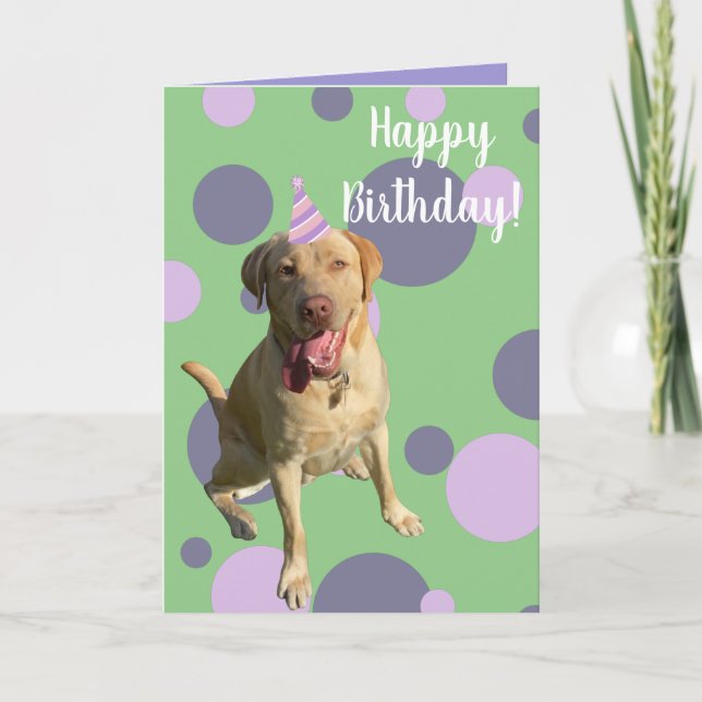 Tarjeta Dudley Labrador Birthday (Anverso)