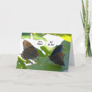 Tarjeta Dueling BFFs (Amigos de las mariposas para siempre