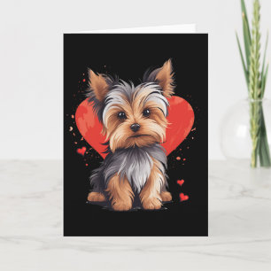 Tarjeta Dueña de Yorkie Mamá Papá Amante del perro Terrier