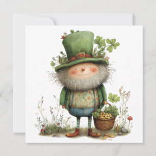 Tarjeta Duende Caprichoso Feliz Día de San Patricio