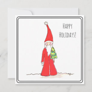 Tarjeta Duende con árbol