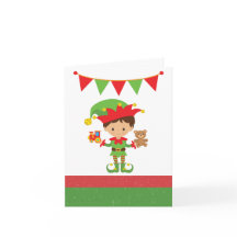 Duende con regalos y fondo blanco