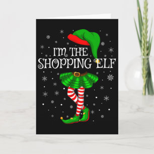 Tarjeta Duende de compras de Navidad Familia coincidente M