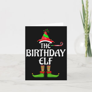 Tarjeta Duende de cumpleaños Grupo familiar coincidente Fi