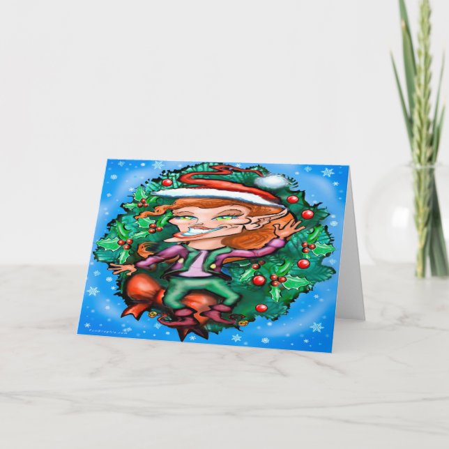 Tarjeta Duende de Navidad (Anverso)