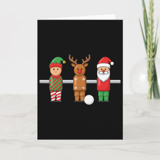 Tarjeta Duende de Navidad Foosll Reno Santa Trío Mesa Foo