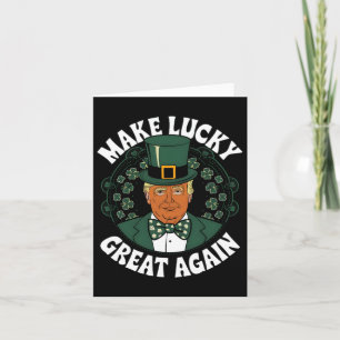 Tarjeta Duende del Día de San Patricio de Trump Trump Afor