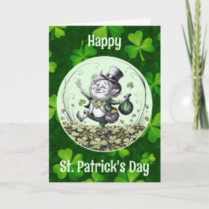 Tarjeta Duende Irlandés Afortunado