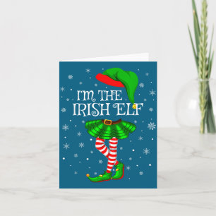 Tarjeta Duende Irlandés Navidad Familiares Mujeres Niñas E