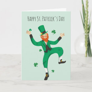 Tarjeta Duende Trébol Feliz Día de San Patricio