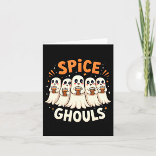 Tarjeta Duendes de Especias Halloween Fantasma Calabaza