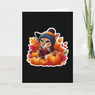 Tarjeta Dueño de gato oriental de pelo corto de otoño Acci