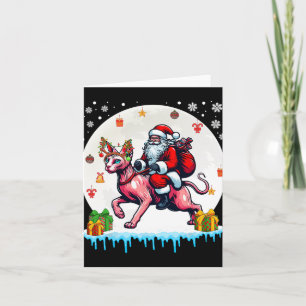 Tarjeta Dueño de Navidades de gatos de renos de Santa Ridi