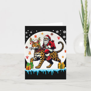 Tarjeta Dueño de Navidades de gatos de Santa Riding Reinde
