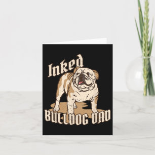 Tarjeta Dueño de perro que dice Bulldog padre Bulldog con