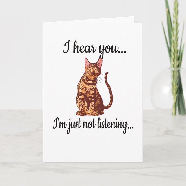 Tarjeta Dueño del gato de Bengal Cat Lover Chica Rosetted  (Anverso)