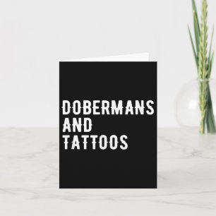 Tarjeta Dueño Dobermans Y Tattoos Doberman Perro Tinto Lov
