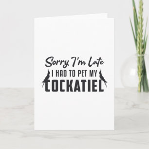 Tarjeta Dueños De Cockatiel Tuve Que Mascota Mis Aves Cock