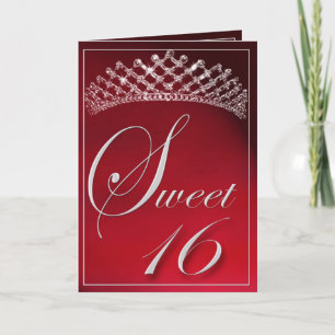 Tarjeta ¡Dulce 16 con una tiara!